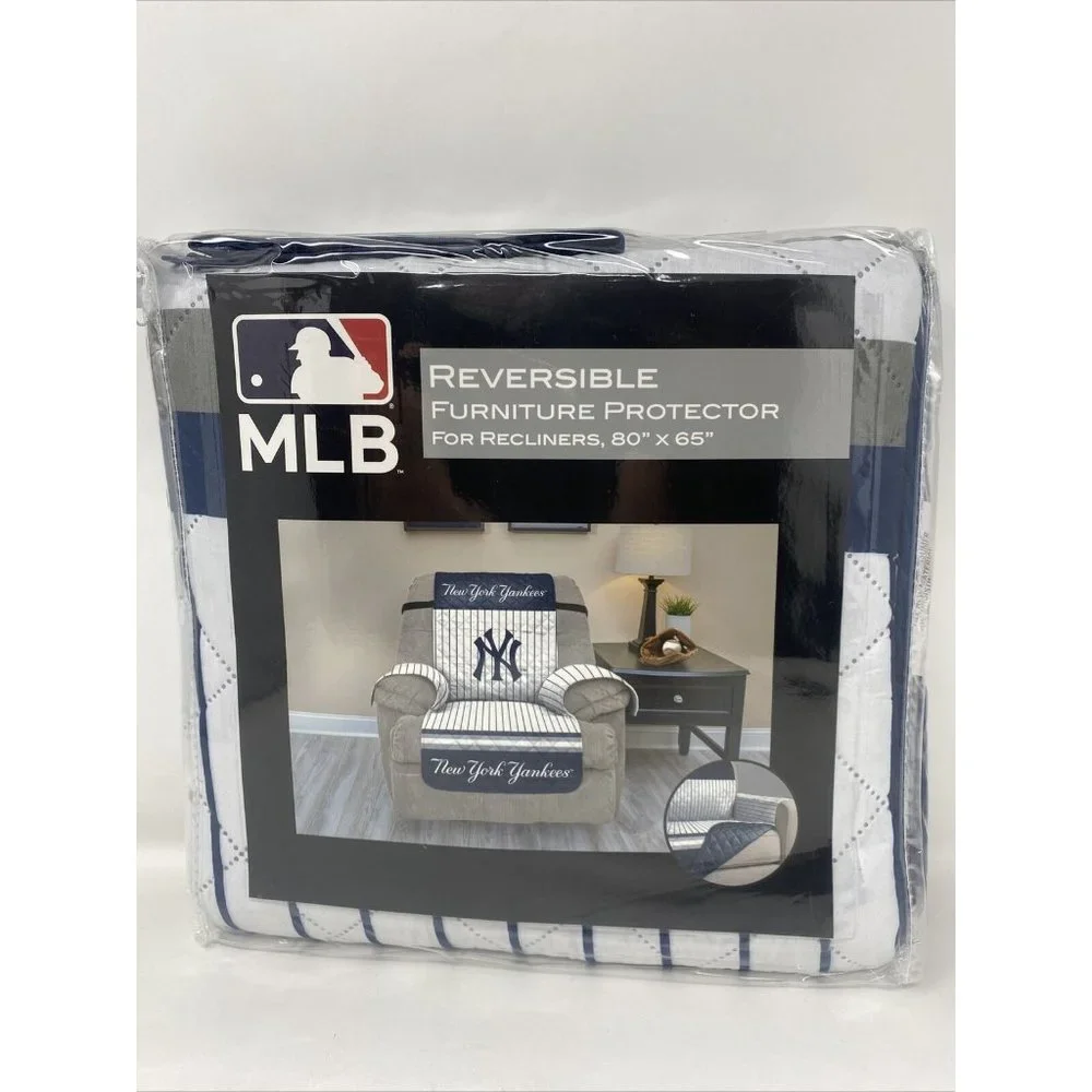 New York Yankees MLB Reversible Furniture Protector For Recliners 80” X 65”